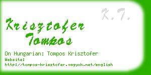 krisztofer tompos business card